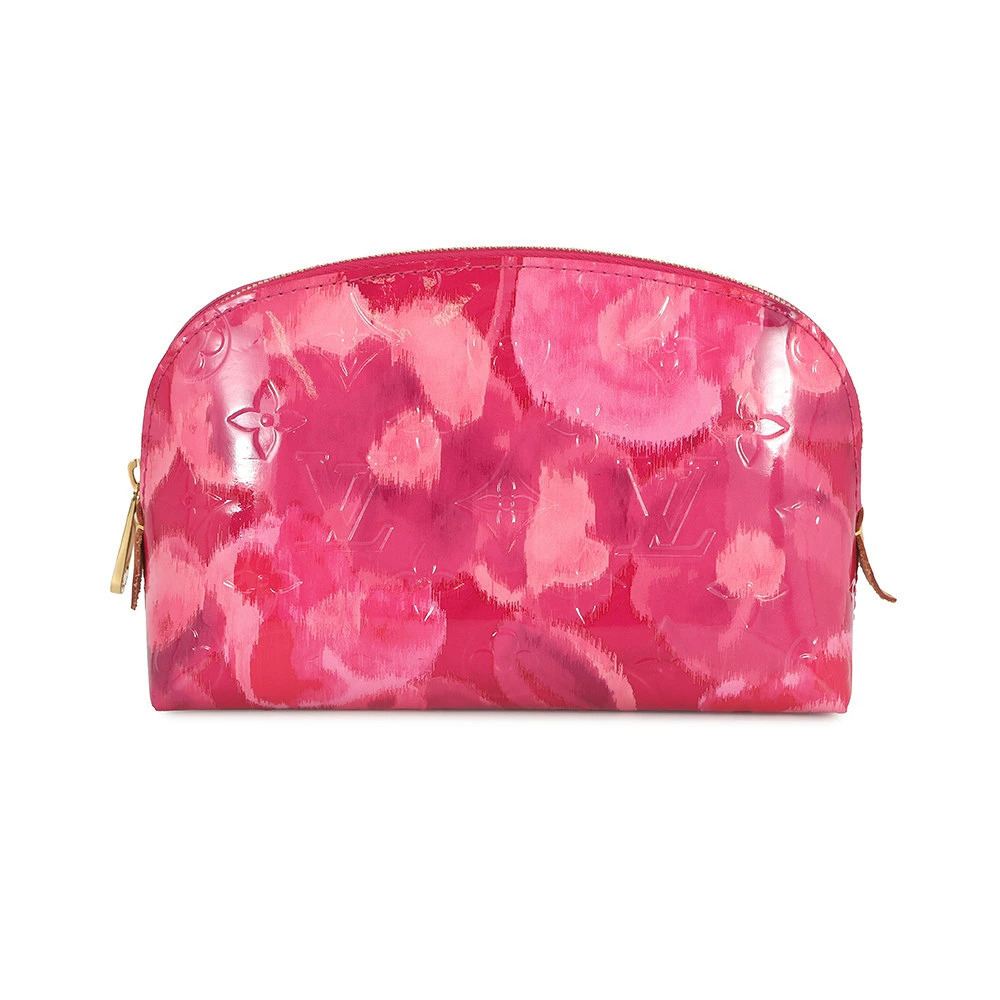 Louis Vuitton Monogram Vernis Ikat Flower Pouch Clutch Cosmetic